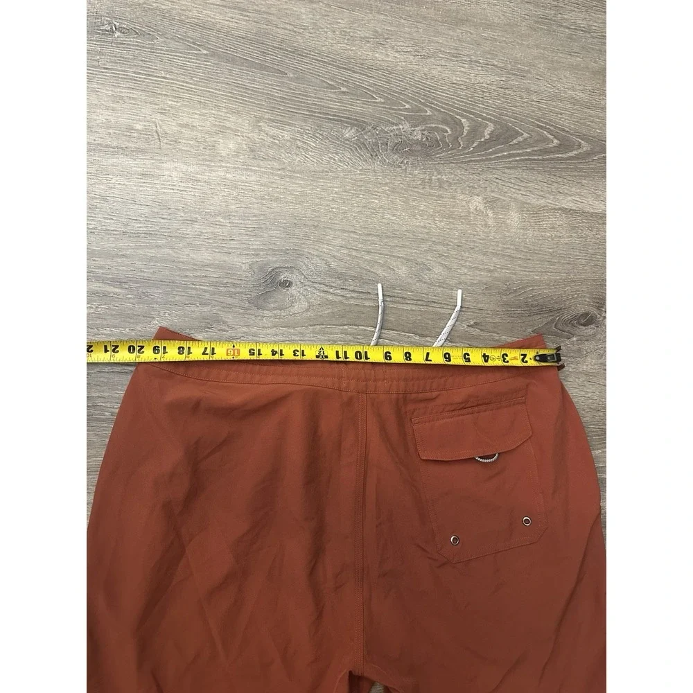 Wellen Men's Shorts Size 38 Performance Swim Shorts Orange